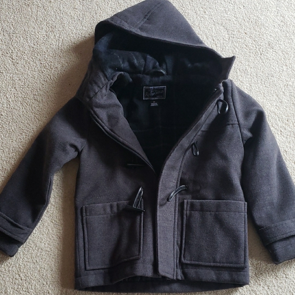 Kids Hooded Jacket in Dark Gray